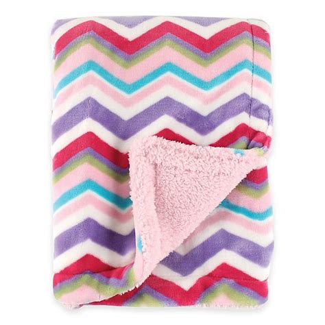 Babyvision® Hudson Baby® Double Layer Chevron Blanket With Sherpa