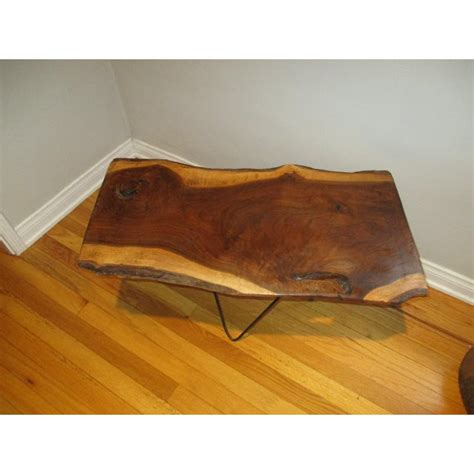 To buy a handcrafted live edge dining table constructed from 2 or more joined wood slabs, locally (u.s. Live Raw Edge Slab Wood Coffee Table | Chairish