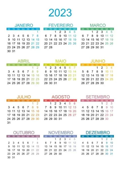 Colorido Calendario 2023 2909091 Vector En Vecteezy Rezfoods Resep