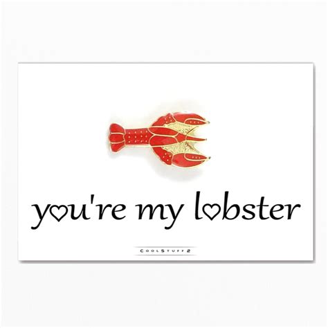 Youre My Lobster Pin Valentine Card Couples T Etsy