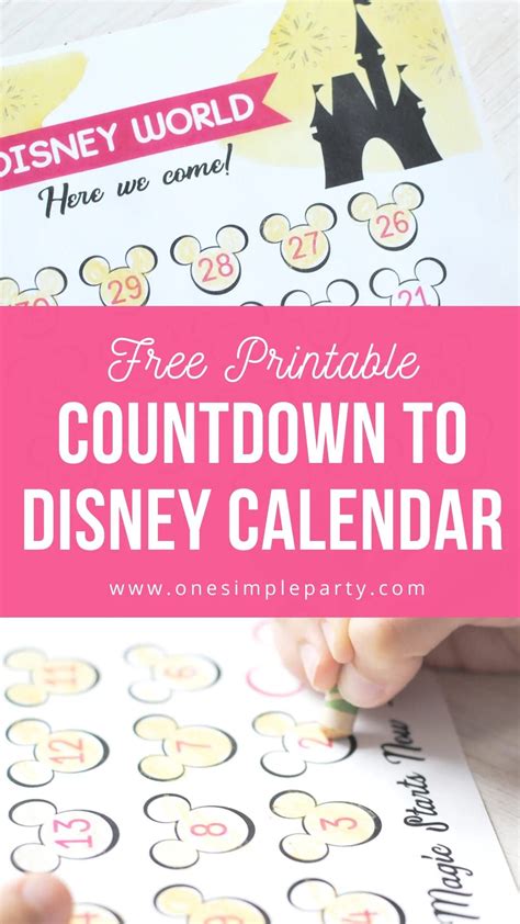 Fascinating Free Printable Countdown To Disney In 2023 Disney