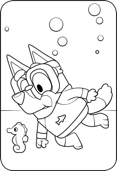 bluey christmas colouring It's a bluey christmas colouring page