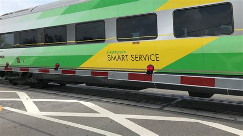 Brightline train schedule crossing times through Treasure Coast
