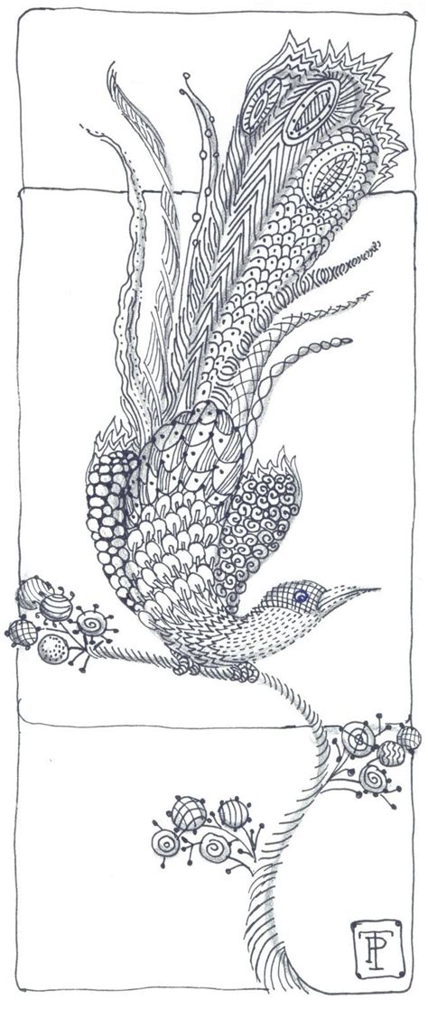 In my book, i included several zentangle ideas for kids. Peggy Turchette : Zentangle Bird | Bird coloring pages ...