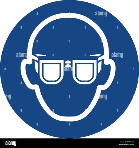 Mandatory Sign Vector Wear Glasses Eye Protection Must Be Worn