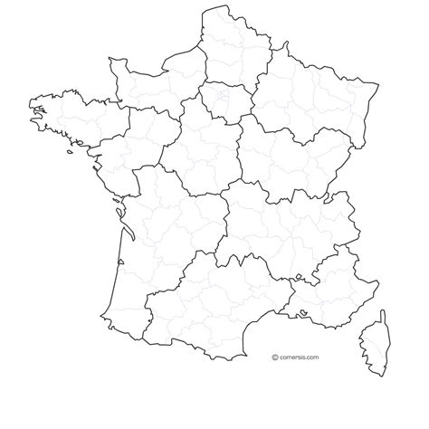 Carte France Par Regions Et Départements