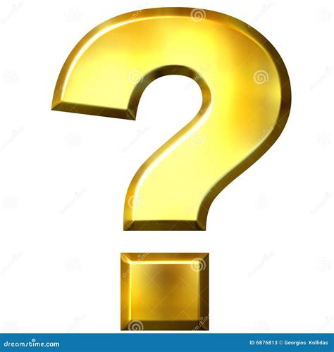 3d Golden Question Mark Stock Photos Image 6876813