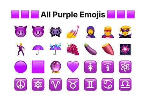30 Purple Emojis Explained Meanings And Ready To Use Assets