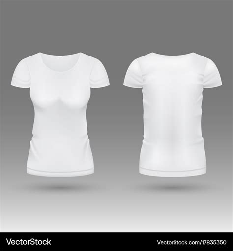 Blank Realistic 3d White Woman T Shirt Royalty Free Vector