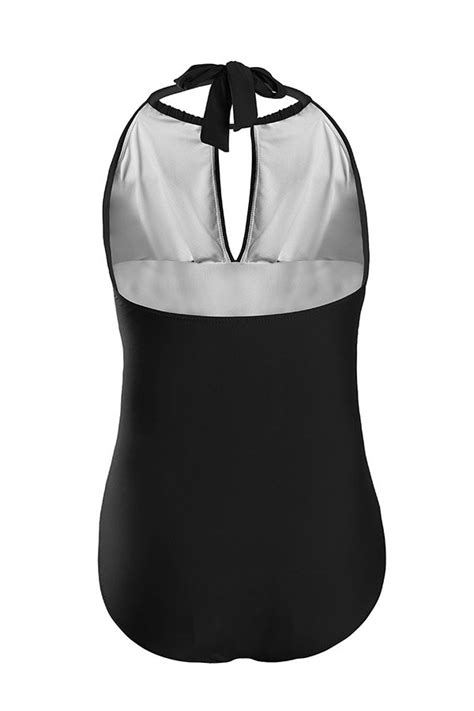 Halter Top One Piece Swimsuit With Sleeless And Backless