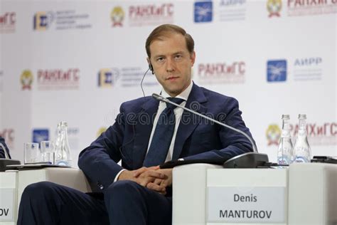 denis manturov editorial photo image of politician 120732216
