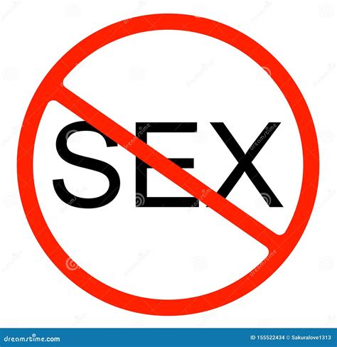No Sex Allowed Sign Icon Prohibiting Flat Symbol Logo Illustration
