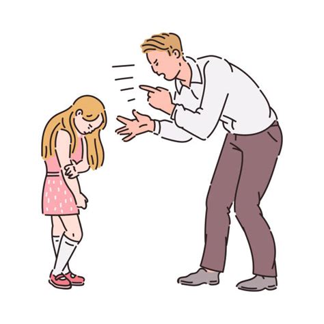 Parent Scolding Child Drawing Illustrations Royalty Free Vector