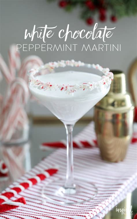 Mix one of these drinks for your holiday. White Chocolate Peppermint Martini - holiday cocktail recipe