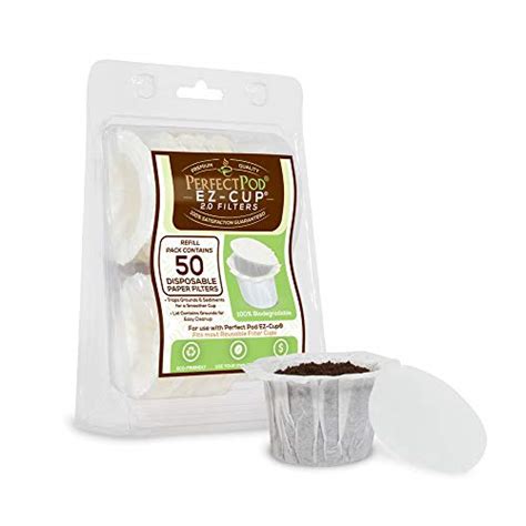 Perfect Pod Ez Cup 20 Disposable Paper Coffee Filters For Single Serve