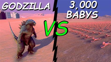 Godzilla Vs 3000 Babys Ultimate Epic Battle Simulator Youtube