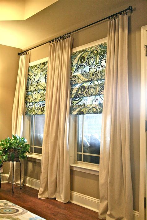 Great One Curtain Rod Over Two Windows Modern Window Sheers