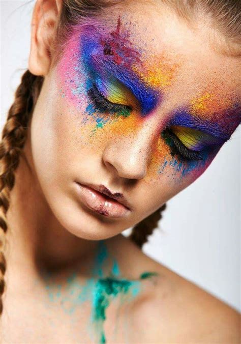Rainbow Face Mardi Gras Makeup Colorful Makeup