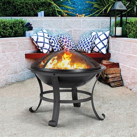 Buy Yaheetech Fire Pit 22in Fire Pits For Outside Wood Burning Firepit