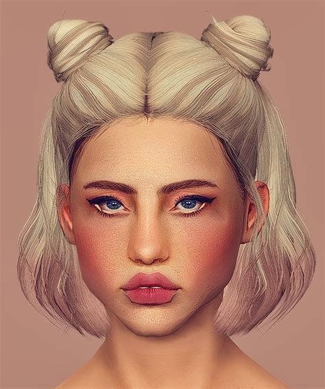 Sims 4 Cc Hair Lana Cc Finds Faceanti