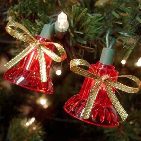 Musical Bells Christmas Lights String Set Northern Lights And Trees