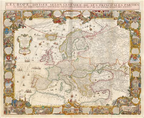 Wall Map Of Europe Leurope Divisee Selon Letendue De Ses