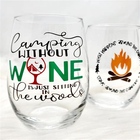 Camping Wine Glasses Etsy