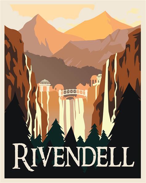 Rivendell Travel Poster Printable 16 X 20 Etsy
