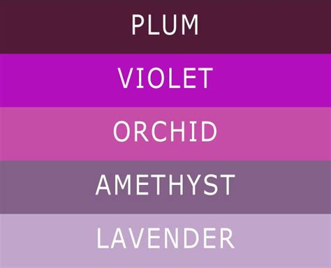 5 Different Shades Of Purple Wedding Colors