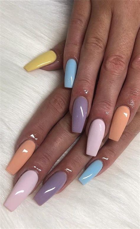 78 Super Cute Acrylic Coffin Nail Ideas For Summer 2019 Pastel Nails