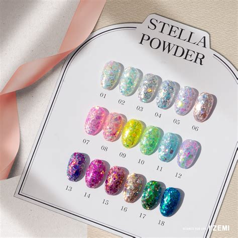Izemi Stella Powder 18 Glitters Resin 999 Multi Mixing Gel Hae