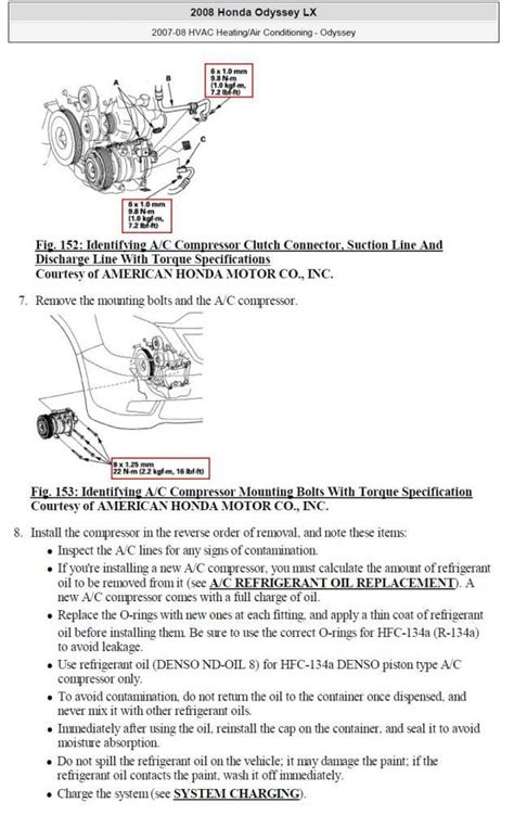 Honda Odyssey Air Conditioner Troubleshooting