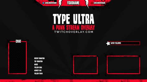 Type Ultra Punk Stream Overlay Twitch Overlay