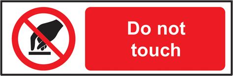 Do Not Touch Self Adhesive Vinyl Warning Labels Safetyshop