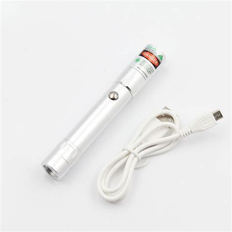 New Cool Mini Rechargeable Usb Green Laser Pointer Lazer Green Star