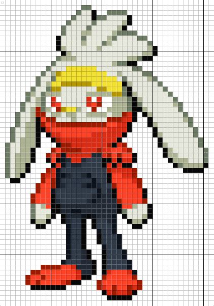Raboot Pokemon Pixel Art Pattern Pixel Art Pokemon Pixel Art Pattern