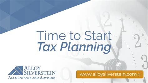 Time To Schedule Your Tax Planning Session Alloy Silverstein