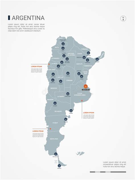 Vector Map Of Argentina High Detailed Country Map With Division Cities And Capital Buenos