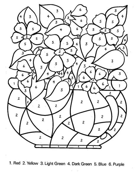 Color By Number Coloring Pages For Kids 17 School Age Crafts And