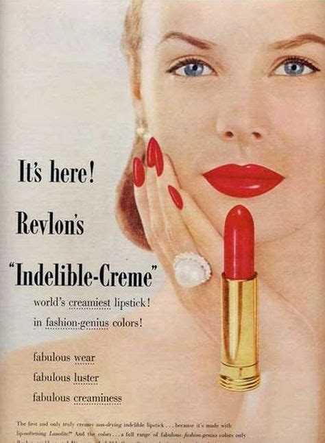 50s Revlon Lipstick Ad Vintage Glamour In 2019 Vintage Makeup Ads