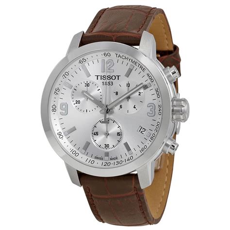 Tissot T0554171603700 Mens Prc 200 Leather Chronograph Brown