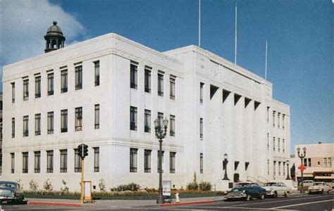 San Mateo County Court House Redwood City Ca Max Mahan Postcard