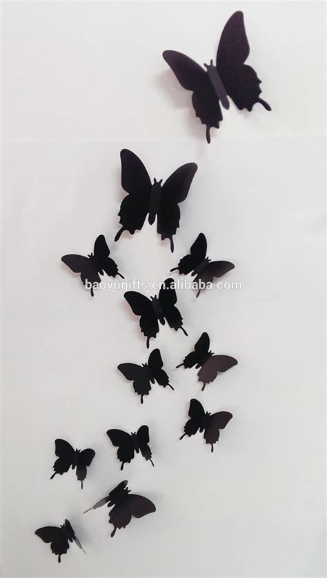 Butterfly Removable Home Wallpaper Art Diy Kids Room Бабочки 3d На