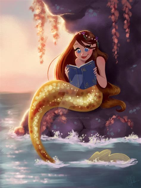 Reading Mermaid By Dylanbonner On Deviantart