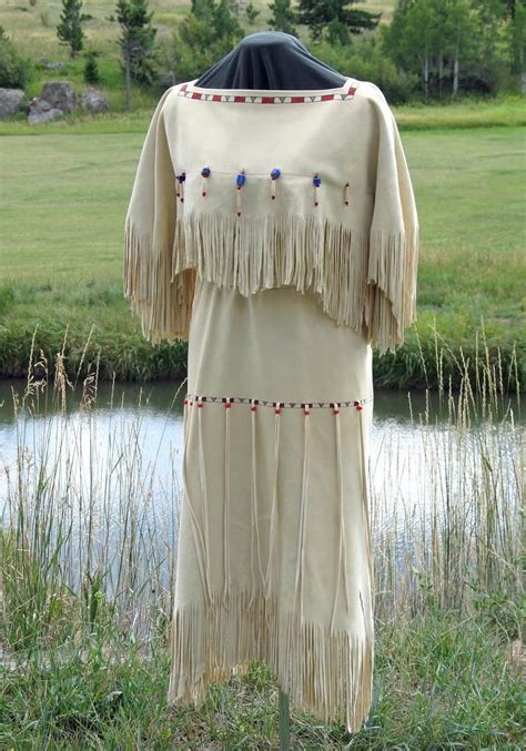 Buckskin Deerskin Native American Dress Plains Indian Etsy Native