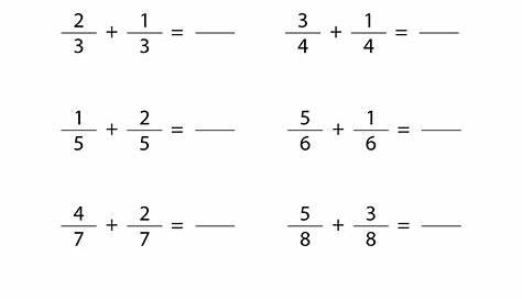 fourth grade math fractions worksheet