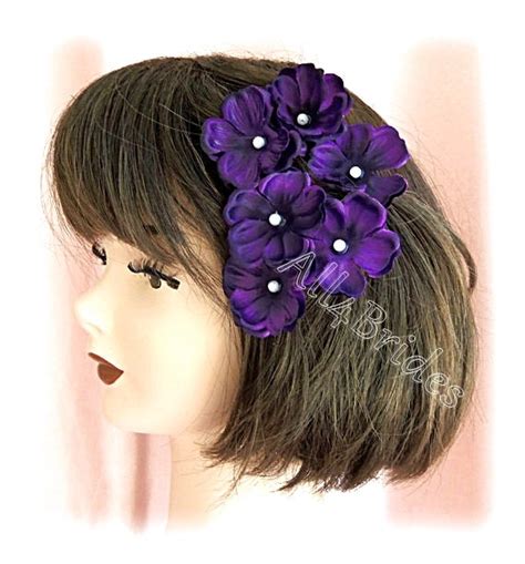 Items Similar To Deep Purple Hair Pins Hydrangea Hair Pins Purple