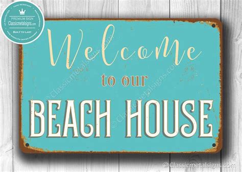 Welcome To Our Beach House Sign Beach House Signs Beach Etsy