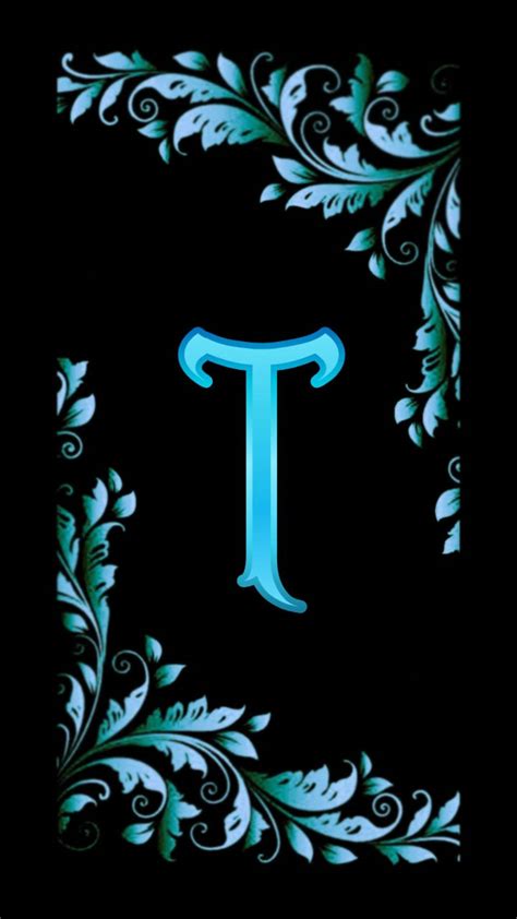 Download Blue Aesthetic Letter T Design Wallpaper