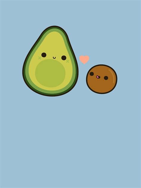 Cute Avocado And Stone Essential T Shirt By Peppermintpopuk In 2021